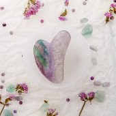 Florit Taşı Gua Sha Yüz Masaj Taşı Kalpli - 1