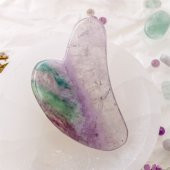 Florit Taşı Gua Sha Yüz Masaj Taşı Kalpli - 3