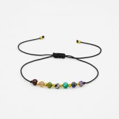 Çakra-Jasper-Yeşim-Amazonit-Lapis Lazuli-Güneş Taşı-Ametist-Ay Taşı Doğal Taş Bileklik - 1