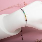 Çakra-Jasper-Yeşim-Amazonit-Lapis Lazuli-Güneş Taşı-Ametist-Ay Taşı Doğal Taş Bileklik - 2