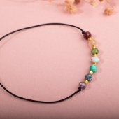 Çakra-Jasper-Yeşim-Amazonit-Lapis Lazuli-Güneş Taşı-Ametist-Ay Taşı Doğal Taş Bileklik - 3