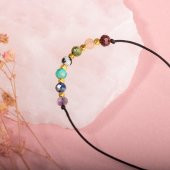 Çakra-Jasper-Yeşim-Amazonit-Lapis Lazuli-Güneş Taşı-Ametist-Ay Taşı Doğal Taş Bileklik - 5
