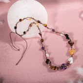 Akrep Burcu Kolye Ametist, Ay Taşı, Bordo Granat Lal, Jasper, Kaplan Gözü, Sitrin, Siyah Turmalin - 1