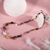 Akrep Burcu Kolye Ametist, Ay Taşı, Bordo Granat Lal, Jasper, Kaplan Gözü, Sitrin, Siyah Turmalin - 5