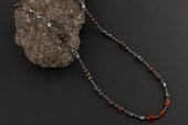 Akik-Kaplan Gözü-Bronzit-Jasper-Kuvars-Lal-Pirit-Obsidyen Doğal Taş Erkek Kolye - 10