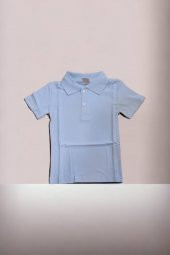 Polo Yaka Tişört Alm Kısa Kol 6-16 Yaş Çocuk açık mavi Okul Tişört/t-shirt - 1