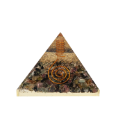 Renkli Turmalin Doğal Taş Organit Piramit - 6cm - 2