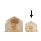 Selenit Doğal Taş Organit Piramit - 3cm - 4