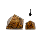 Kaplan Gözü Doğal Taş Organit Piramit - 3cm - 4