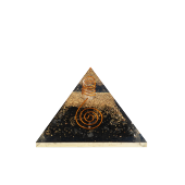 Siyah Turmalin Doğal Taş Organit Piramit - 6cm - 6