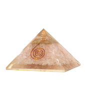 Pembe Kuvars Doğal Taş Organit Piramit - 9cm - 1