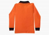 Polo Yaka Tişört çocuk uzun kol siyah çizgi yaka turuncu  Okul Tişört/t-shirt - 2