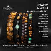 İnanç ve Azim Doğal Taş Erkek Bileklik Seti - 1