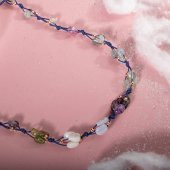 Kova Burcu Kolye Akuamarin, Ametist, Ay Taşı, Kalsedon, Labradorit, Mor Florit, Yeşim - 1