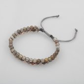 Botswana Akiği 3-4mm Çift Sıra Doğal Taş Bileklik - 4