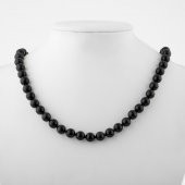 Golden Obsidyen 8 mm Düğümlü Doğal Taş Kolye - 1