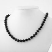 Golden Obsidyen 8 mm Düğümlü Doğal Taş Kolye - 2
