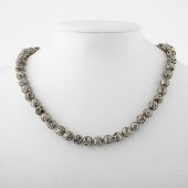 Sarı Lav Taşı 8 mm Düğümlü Doğal Taş Kolye thumbnail 1