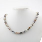 Süt Opal 8 mm Dizi Doğal Taş Kolye - 2