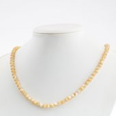 Sedef 6 mm Dizi Doğal Taş Kolye - 2