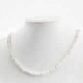 Ay Taşı 6 mm Dizi Doğal Taş Kolye - 2