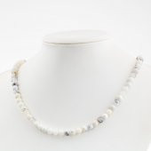 Süt Opal 6 mm Dizi Doğal Taş Kolye - 2