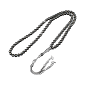 Hematit Doğal Taş Tesbih 99luk - 6mm thumbnail 4