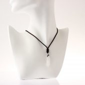 Kristal Kuvars Doğal Taş Kolye Ucu 3cm - 1