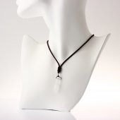 Kristal Kuvars Doğal Taş Kolye Ucu 3cm - 2