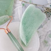 Aventurin Taşı Masaj Takımı - Roller ve Gua Sha Kaz Ayaklı Set - 2