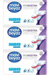 Mavi Beyaz PedEkstra Orta Boy Medium Belbantlı Hasta Bezi 30lu 3 paket / 90 adet - 1