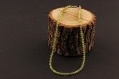Zebercet (Peridot) 3-4mm Doğal Taş Dizi Kolye - 1