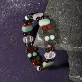 Başak Burcu Bileklik Amazonit, Bordo Granat Lal, Dumanlı Kuvars, Golden Obsidyen, Jasper, Kırmızı Akik, Pembe Kuvars, Yeşil Aventurin - 3