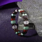 Başak Burcu Bileklik Amazonit, Bordo Granat Lal, Dumanlı Kuvars, Golden Obsidyen, Jasper, Kırmızı Akik, Pembe Kuvars, Yeşil Aventurin - 9