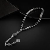 Hematit Doğal Taş 8mm Gümüş Tesbih - 1