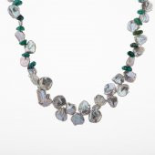 Alina, İnci Firuze Doğal Taş Kolye - 1