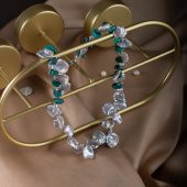 Alina, İnci Firuze Doğal Taş Kolye - 5