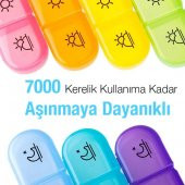 Coofbe Haftalık İlaç Saklama Kutusu 21 Gözlü Kilitli Kapaklı Hap İlaç Vitamin Saklama Kutusu Kabı - 5