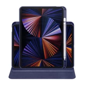 Apple iPad 10.9 2022 (10.Nesil) Kılıf Termik Kalem Bölmeli Dönebilen Standlı Kılıf - 8