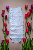 Bebek Basic Ribana Bisiklet Yaka 4lü Atlet Body -Gri - 1