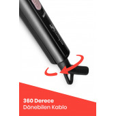 Evia Ideal Keratin Seramik Plakalı 360 Derece Dönebilir Kablo Saç Şekillendirici Maşa EA-4110 - 3