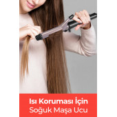 Evia Ideal Keratin Seramik Plakalı 360 Derece Dönebilir Kablo Saç Şekillendirici Maşa EA-4110 - 4