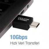 Coofbe 2in1  Usb 3.0 To Type C Dönüştürücü Type C to Usb Dönüştürücü Otg Çevirici 10Gbps Veri Aktarım - 4