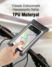 Coofbe Su Geçirmez Tpu Şeffaf Gidona Takılan Motosiklet Telefon Tutucu Bisiklet Telefon Tutucu - 2