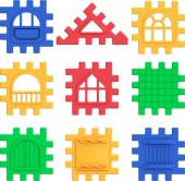 Dede Puzzle City 3D Yapı ve Tasarım Blokları 128 Parça - 3