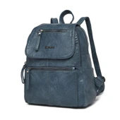 Yıkama Deri Orta Boy Kadın Sırt Çantası 21-K Barcelona 1675 thumbnail 4