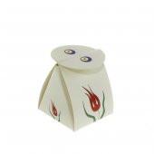 50 Adet 4x4,5cm Mini Karton Lokumluk Lale Desenli Demonte - 1