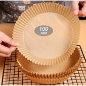 100 Adet 16X20cm Airfryer Pişirme Kağıdı Hava Fritözü Xiaomi Philips Yağsız Tefal Kumtel Mi Kağıt - 1