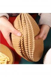 100 Adet 16X20cm Airfryer Pişirme Kağıdı Hava Fritözü Xiaomi Philips Yağsız Tefal Kumtel Mi Kağıt - 4