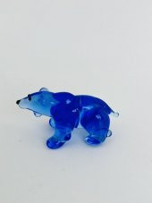 El Yapımı Murano Cam Kutup Ayısı Biblo A06 thumbnail 3